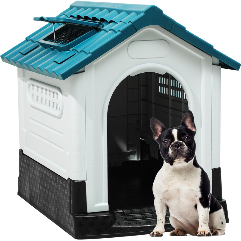 Image showcasing Archie & Oscar™ Chesham Plastic Portable Dog House & Reviews | Wayfair